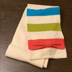 Kate spade color block wool bow scarf nwot
